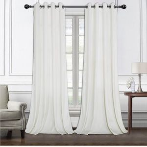 New LORDTEX Vanilla Velvet Curtains Thermal Insulated 52 x 84 Inch, 4 Panels